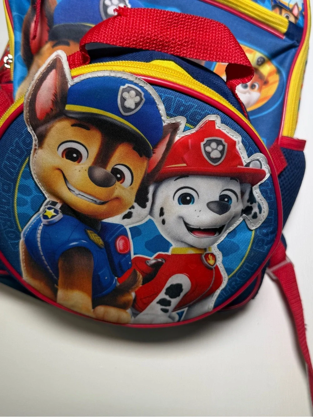 Paw Patrol Kids Backpack with Chase & Marshall - Blue/Red/Yellow-Addition Bag